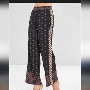 Zara,Pattern Wide Women's Pants,Size Xs